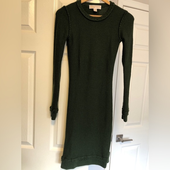 Michael Kors green mini sweater dress - Picture 1 of 5